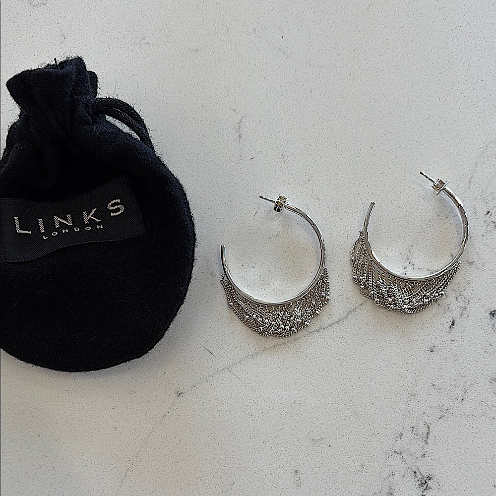 Links London Silver Hoop Earrings